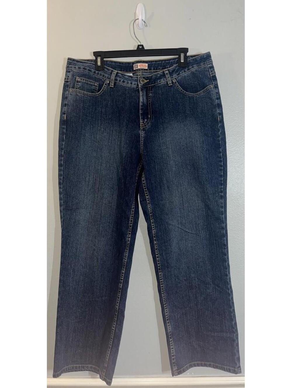 Faded Glory Womens Size 18W Blue Denim Bootcut Leg Jeans 5 Pockets Stretch